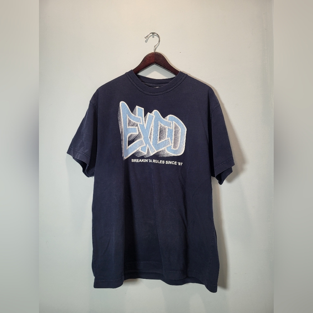 👕🌶 Vintage Y2K Exco "Breakin Rules Since 97" Graffiti Logo T-Shirt